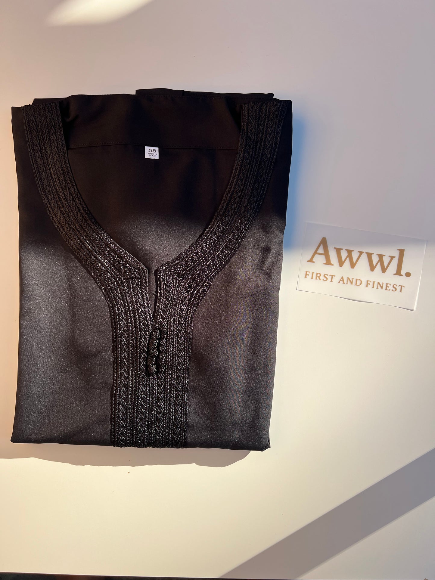 Black Premium Moroccan Style Thobe