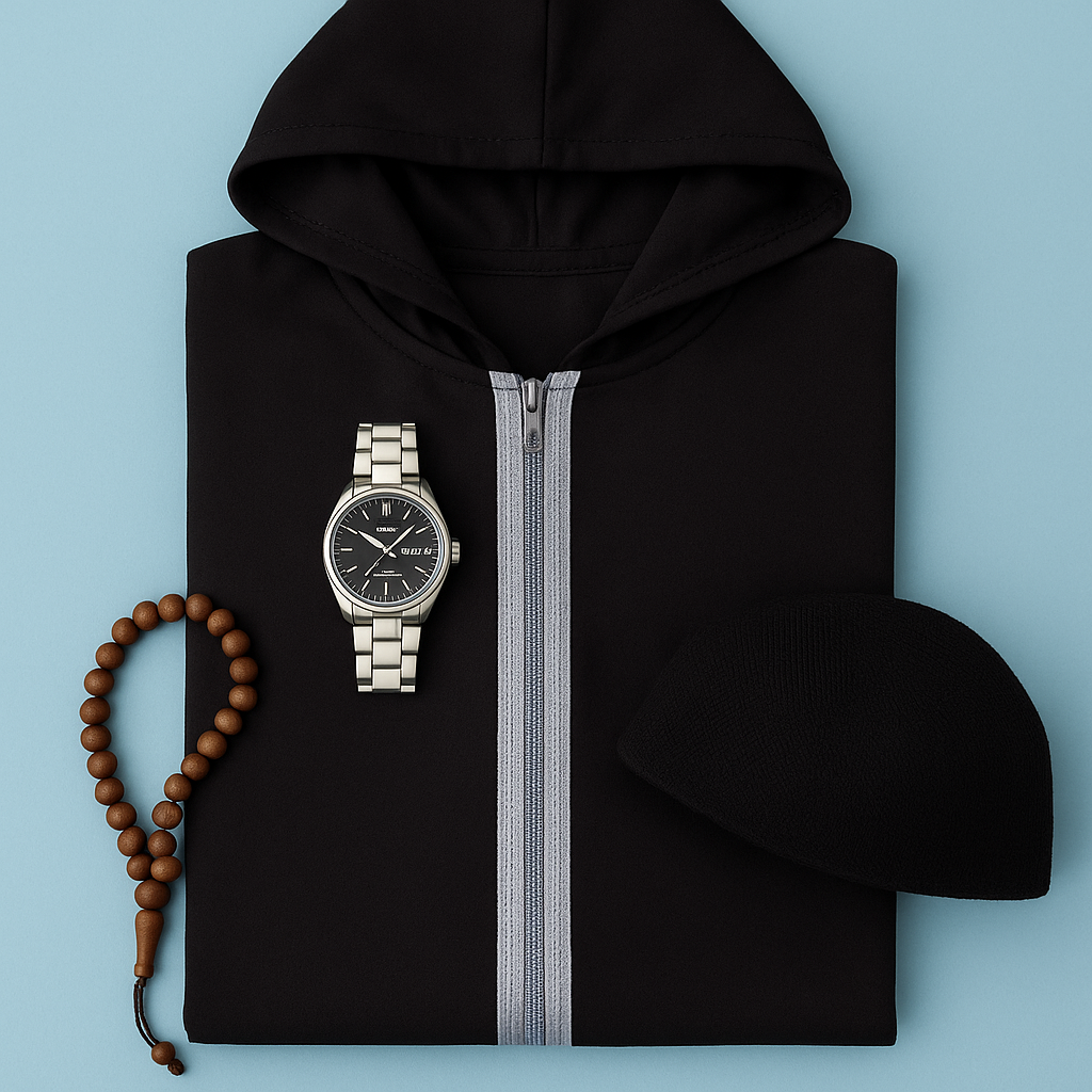 Black Premium Hooded Style Thobe