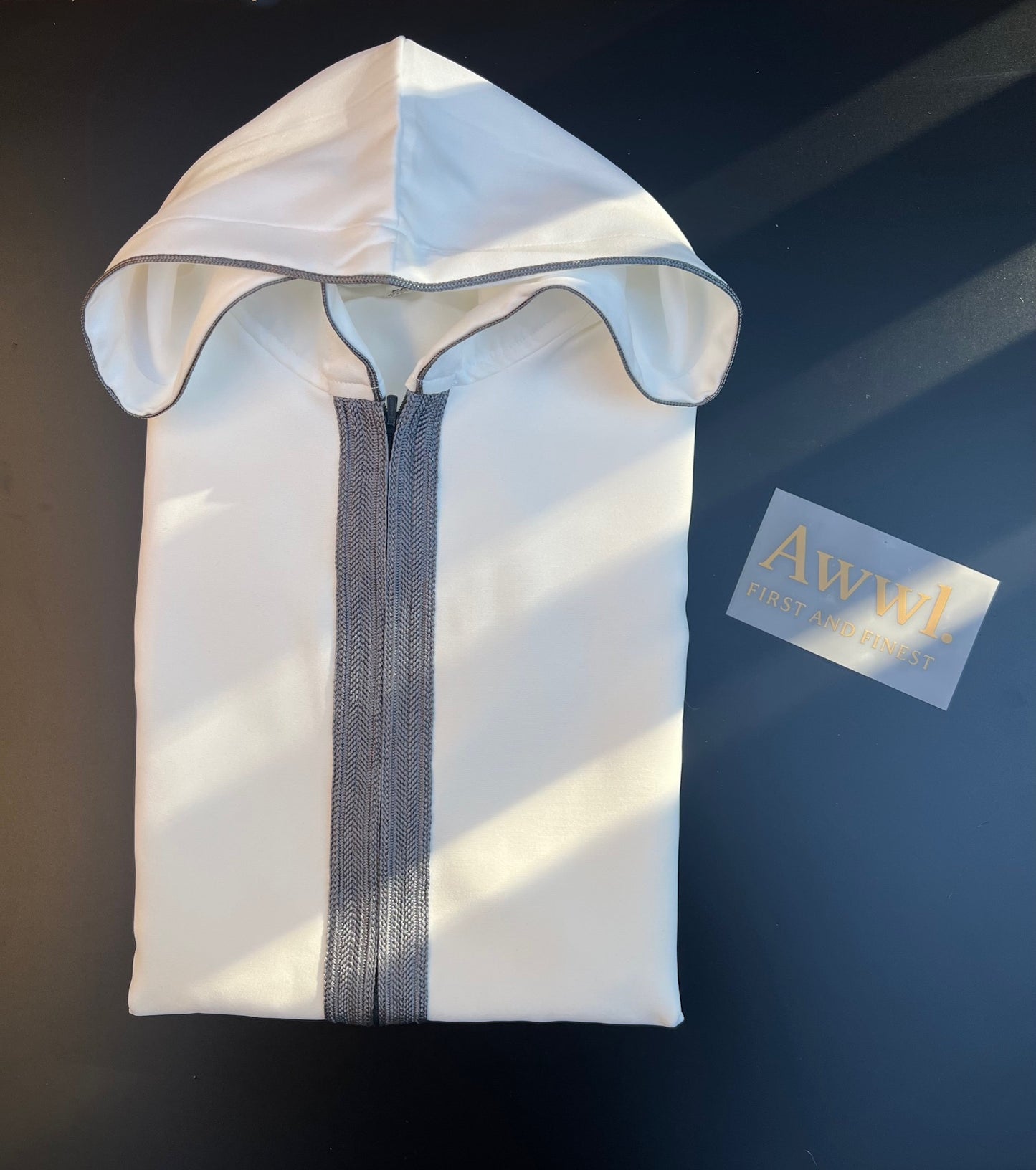 White Premium Hooded Style Thobe