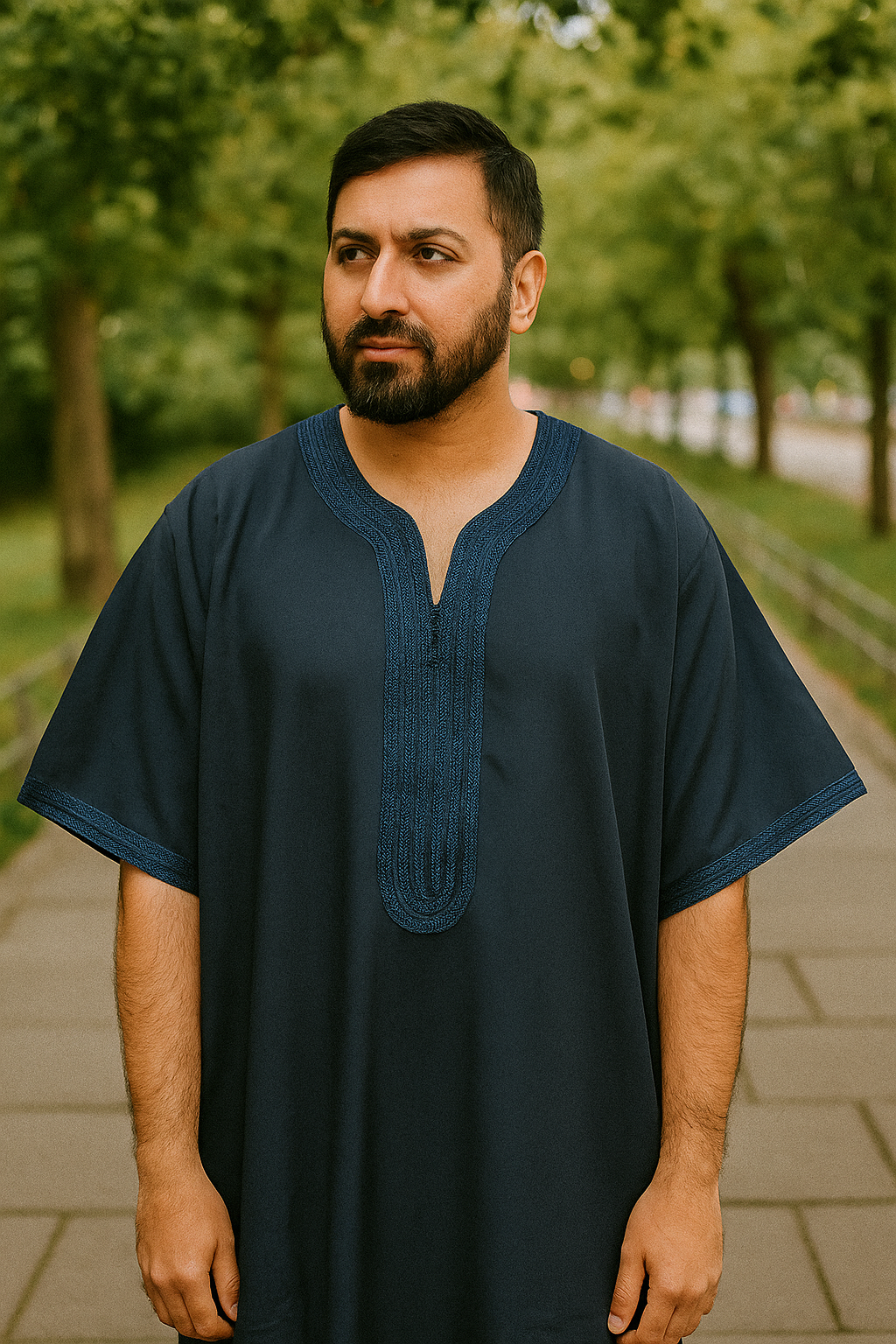 Blue Premium Moroccan Style Thobe