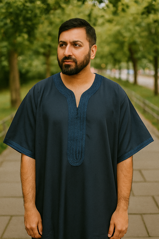 Blue Premium Moroccan Style Thobe
