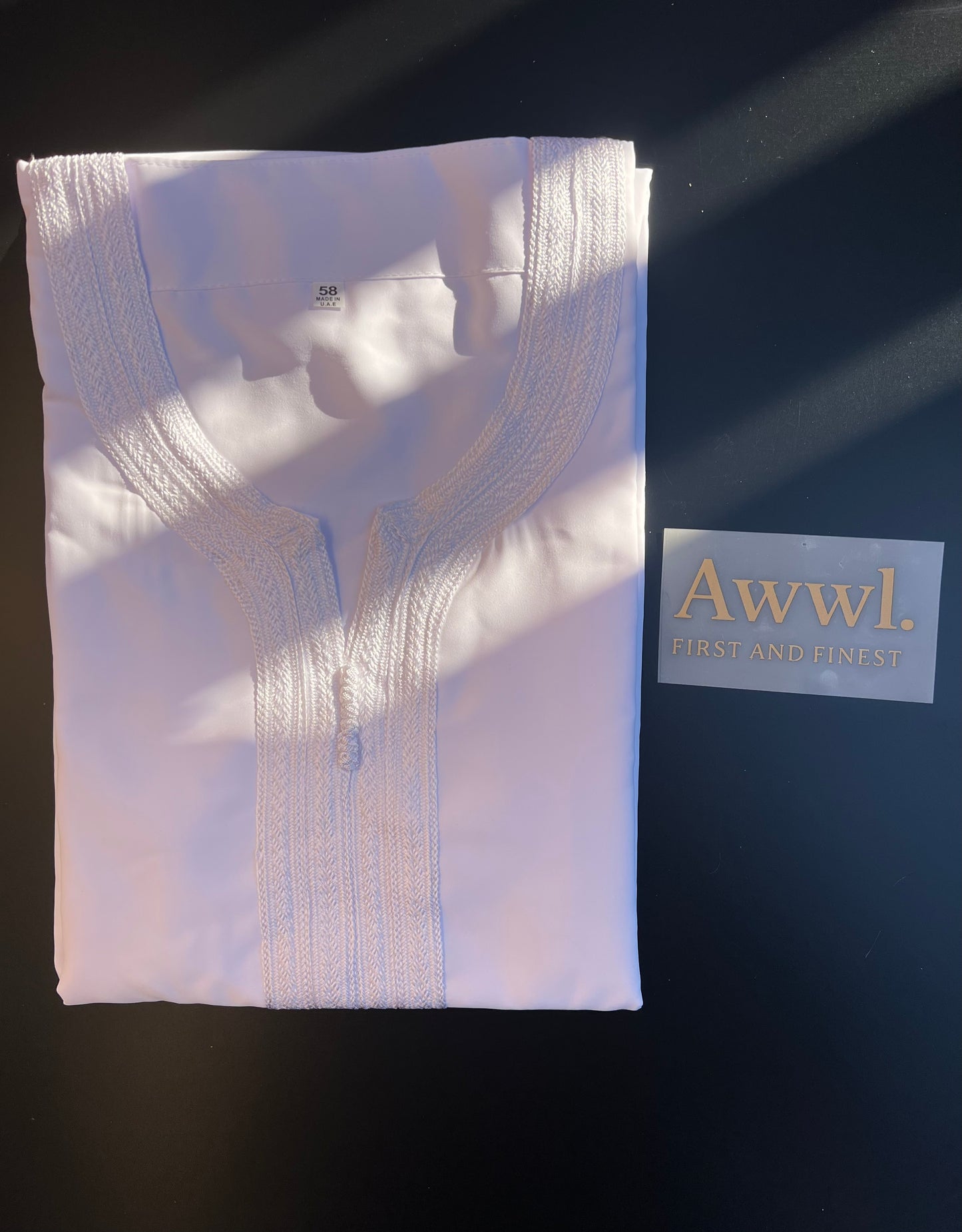 White Premium Moroccan Style Thobe